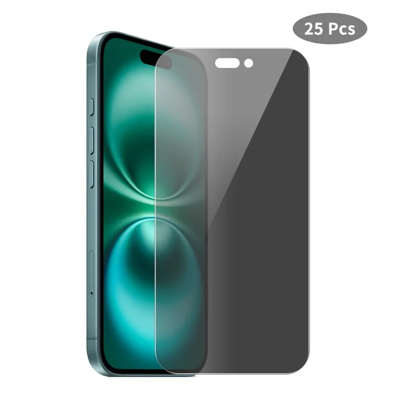 JUNSUNMAY 25 Stück Blickschutz Panzerglas Displayschutz für iPhone 16 – Anti-Drop HD Klare Schutzfolie