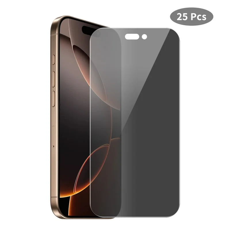 JUNSUNMAY 25 Stück Blickschutz Panzerglas Displayschutz für iPhone 16 Pro - Anti-Bruch HD Klare Schutzfolie