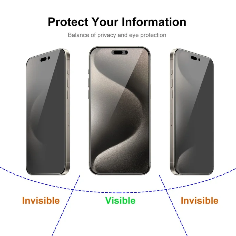 JUNSUNMAY 25 Stück Blickschutz Panzerglas Displayschutz für iPhone 16 Pro - Anti-Bruch HD Klare Schutzfolie