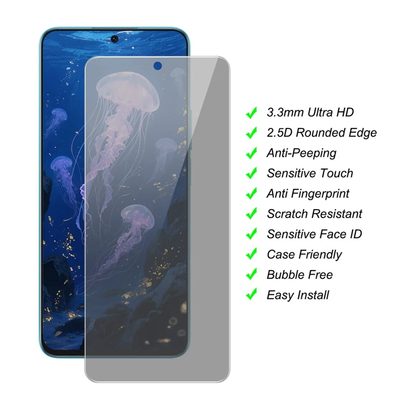 JUNSUNMAY 25 Stück Blickschutz Panzerglas Displayschutz für OnePlus Nord CE4 Lite 5G - Anti-Spy, Kratzfest, HD Klar