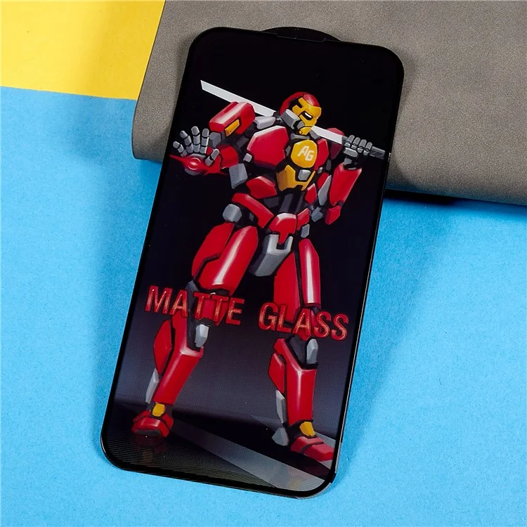 For iPhone 14 Plus Matte Full Glue Screen Protector Full Covering Anti-scratch Silk Printing Tempered Glass Film