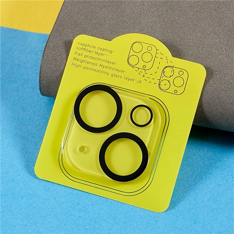 For iPhone 14 / 14 Plus Tempered Glass Anti-exposure Lens Protector One-piece Anti-scratch Rear Camera Guard