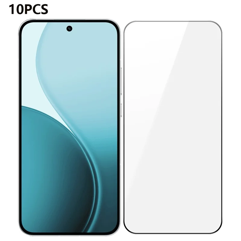 RURIHAI 10 Stück Für Oppo Reno14 F 5G Hochwertige Aluminium-Silizium-Glasfolie 0,26 mm 2,5D Displayschutz