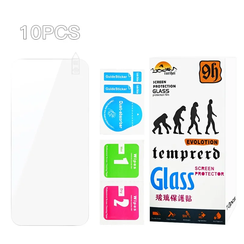 RURIHAI 10 Stück Displayschutz für Oppo Reno14 F 5G 0,26mm 2,5D Hochfestes Aluminium-Silikat-Glasfilm