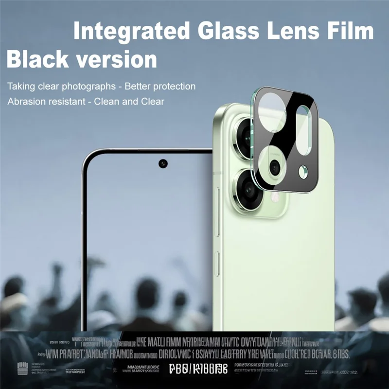 IMAK For Oppo Reno14 Pro 5G (Global) Camera Lens Protector Tempered Glass HD Clear Lens Film (Black Version)