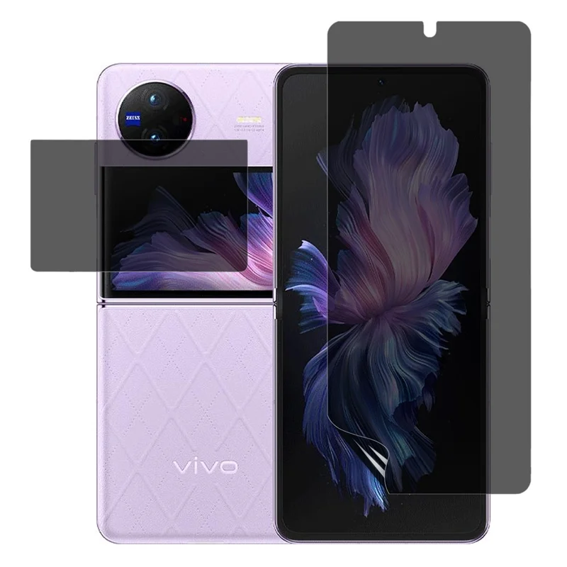 For vivo X Flip Anti-Spy Screen Protector PET Matte Front and Back Screen Film