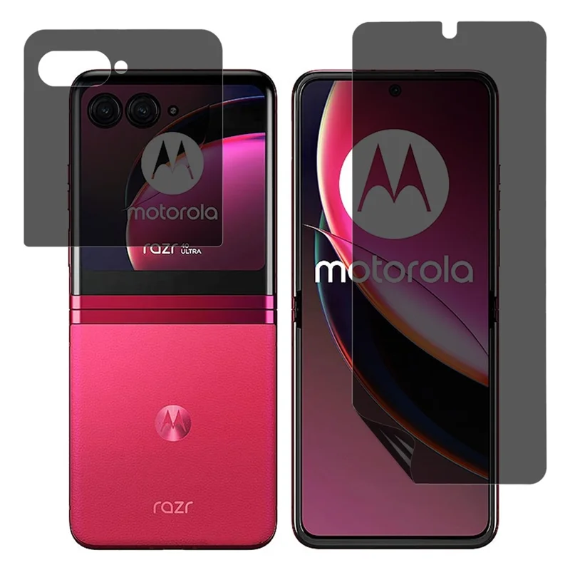 Per Motorola Razr 40 Ultra 5G Pellicola Protettiva Antispionaggio Opaca per Schermo Anteriore e Posteriore in PET