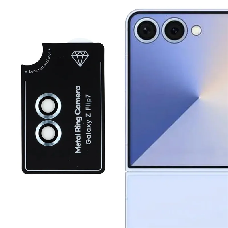 For Samsung Galaxy Z Flip7 5G Camera Lens Protector Precise Positioning Individual Lens Film Set - Blue