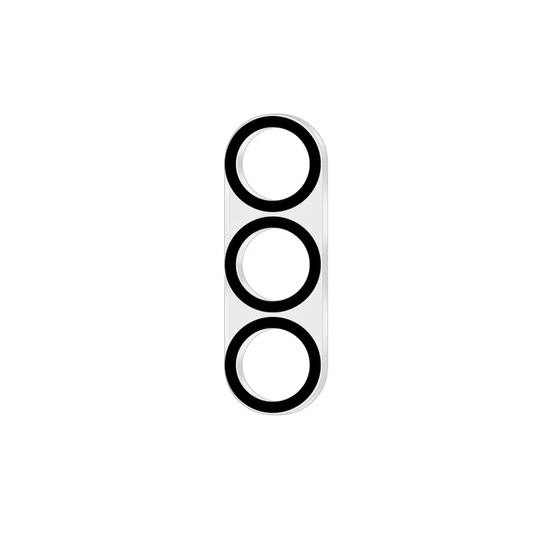 Pour Samsung Galaxy S25 FE Protecteur d'objectif de caméra avec Cercle Noir Conception Film de Verre Trempé