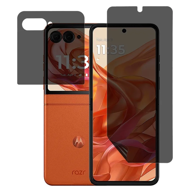 Per Motorola Razr 50 5G Pellicola Protettiva Antispionaggio Opaca per Schermo Anteriore e Posteriore in PET