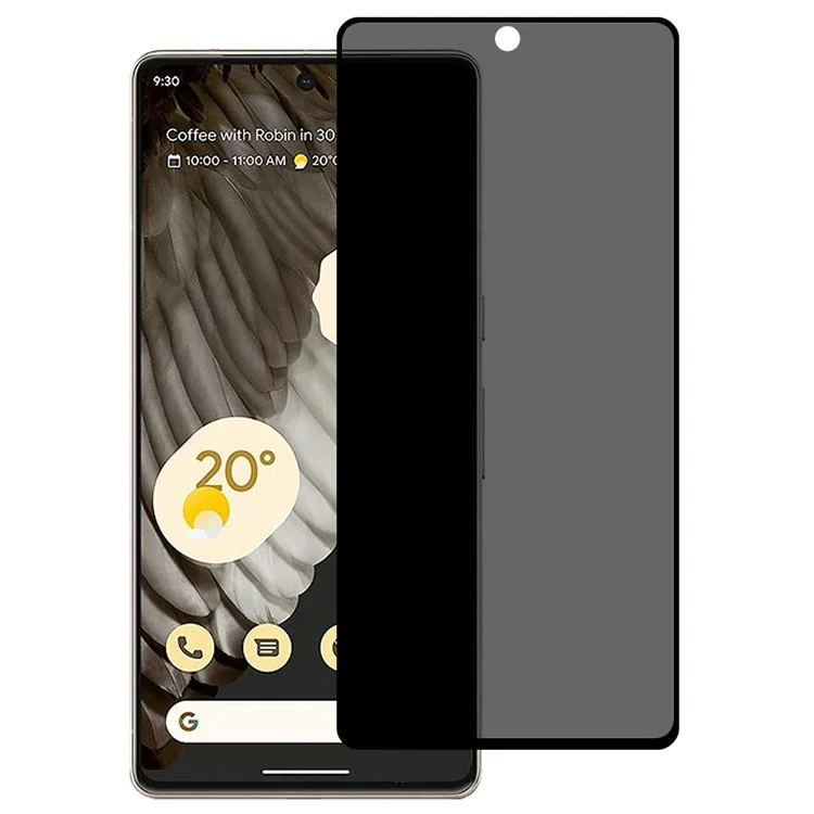 Protector de pantalla para Google Pixel 7 Pro 5G, vidrio templado antiexplosión, anticespionaje, de cobertura total y curvado en 3D (pegado en los lados)