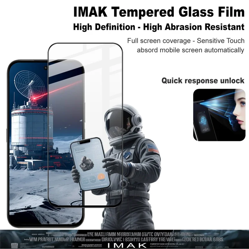 IMAK Pro+ Series For Honor X7e 4G / X6c 4G Tempered Glass Full Screen Protector Sensitive Touch Film
