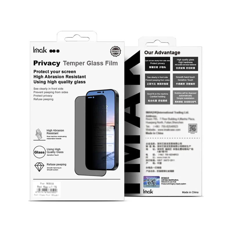 IMAK For Honor X6c 4G Anti Peep Tempered Glass Screen Protector Full Coverage