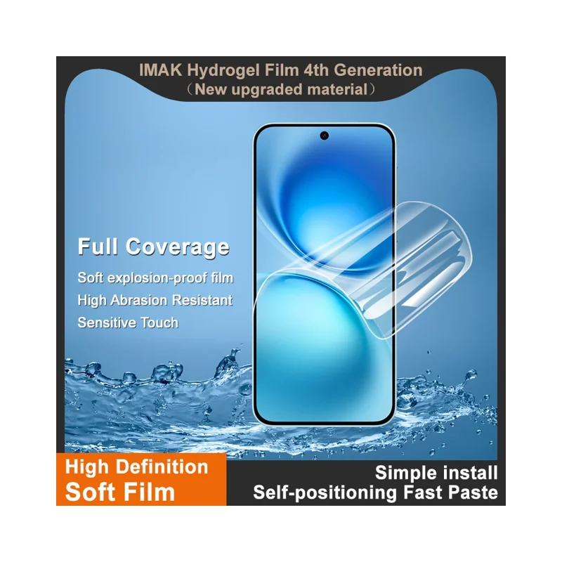 IMAK Hydrogel Film 4th Gen For vivo X200 FE 5G Full Screen Protector Ultra Clear Soft TPU Film