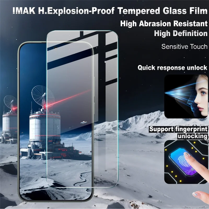 IMAK H Series For Xiaomi 17T Pro / Redmi K90 Max 5G / K90 Ultra 5G / K80 Ultra 5G Screen Protector Tempered Glass HD Clear Film (Fingerprint Unlock)