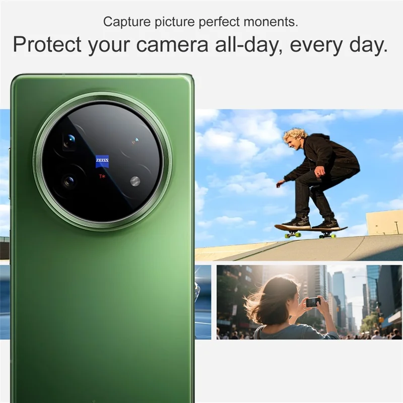 IMAK For vivo X Fold5 5G Tempered Glass Camera Lens Protector with Self Positioning Frame (Black Version)