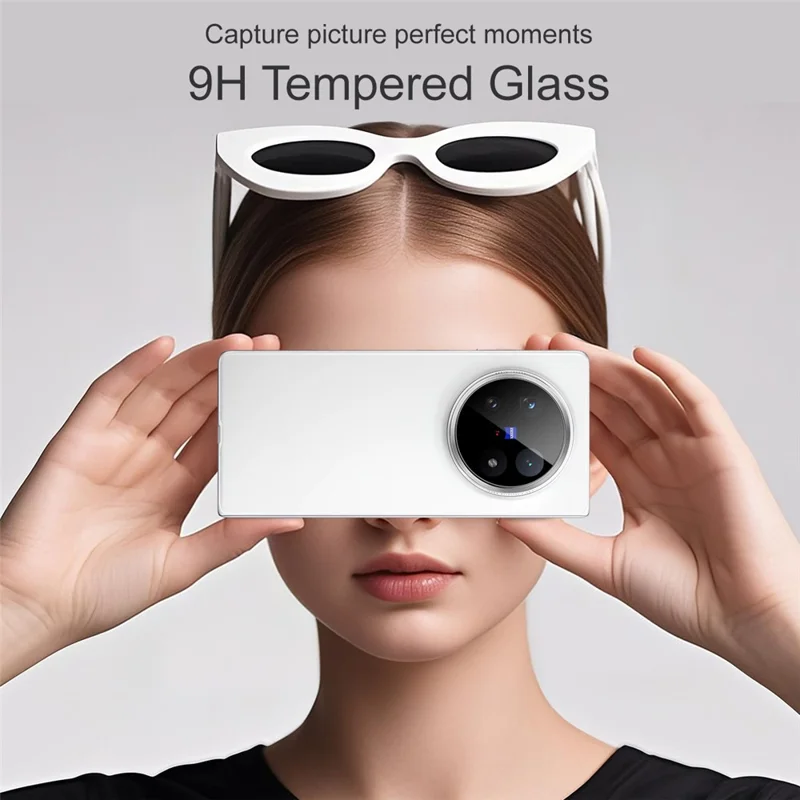 IMAK For vivo X Fold5 5G Tempered Glass Camera Lens Protector with Self Positioning Frame (Black Version)