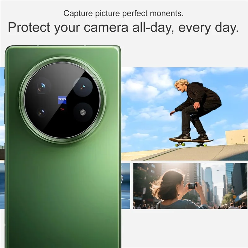 IMAK For vivo X Fold5 5G Tempered Glass Camera Lens Protector with Self Positioning Frame (Black Version)