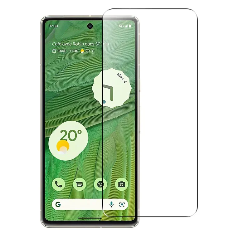 Protetor de Tela Anti-explosão para Google Pixel 7 5G, Vidro de Alumínio-silício de Alta Qualidade 2.5D Borda Curva HD Filme Transparente