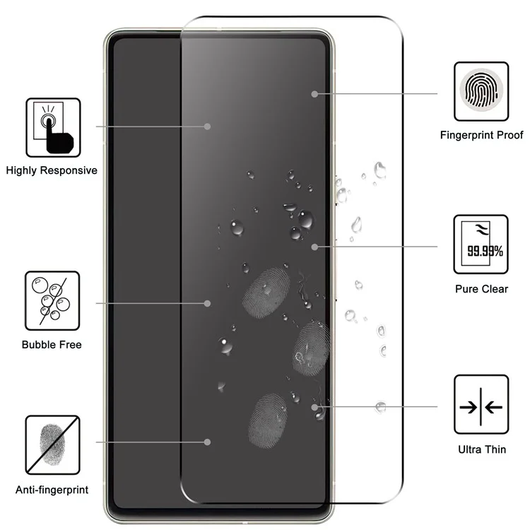 Protetor de Tela Anti-explosão para Google Pixel 7 5G, Vidro de Alumínio-silício de Alta Qualidade 2.5D Borda Curva HD Filme Transparente