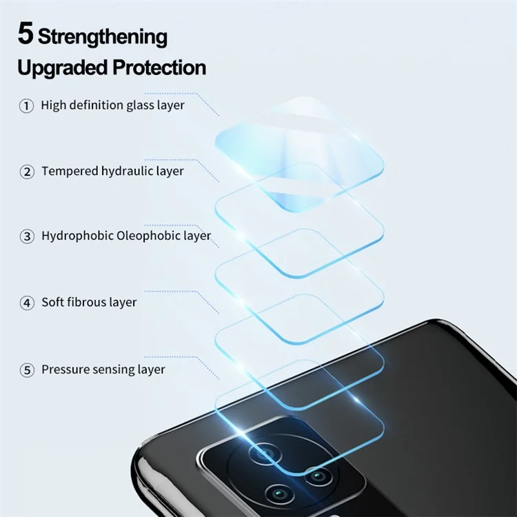 ENKAY HAT PRINCE Für Xiaomi 12T 5G / Redmi K50 Ultra 5G 0,2 mm Full Glue Rear Camera Lens Protector 9H High Aluminum-Silicium-Glas Filmm