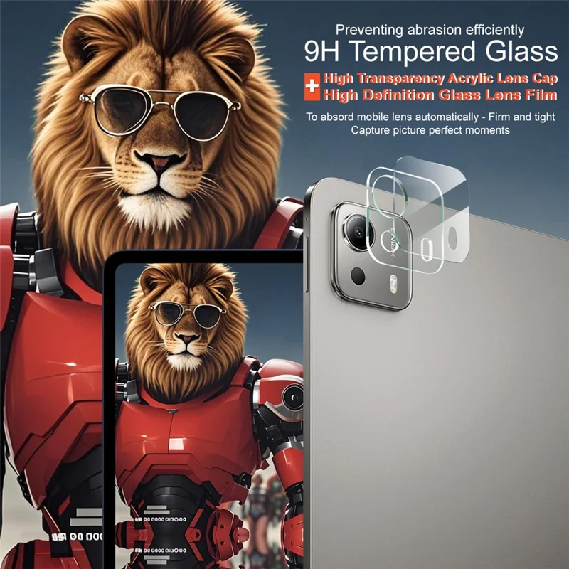 IMAK For Xiaomi Pad 7S Pro 12.5 Tempered Glass Camera Lens Protector + Acrylic Lens Cap