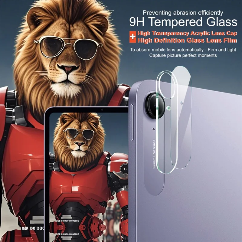 IMAK For Xiaomi Redmi K Pad Tempered Glass Camera Lens Protector + Acrylic Lens Cap