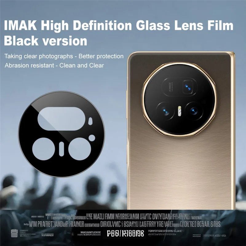 IMAK per Honor Magic V5 5G Pellicola Protettiva per Obiettivi in Vetro Temperato HD Trasparente (Versione Nera)