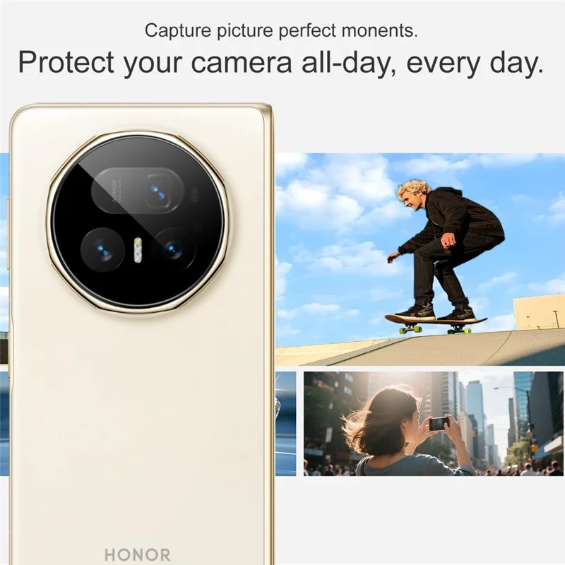 IMAK per Honor Magic V5 5G Pellicola Protettiva per Obiettivi in Vetro Temperato HD Trasparente (Versione Nera)