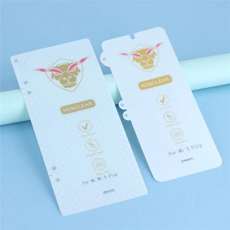 1 Set für Xiaomi Mix Flip 2 Displayschutz Innen + Vorne + Hinten Klare TPU-Folie
