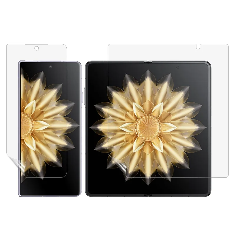 1 Juego de protector de pantalla para Honor Magic V5 5G / V3 5G / V2 5G / V2 RSR Porsche Design Dentro + Cubierta frontal completa Mate Antihuellas Película de TPU suave