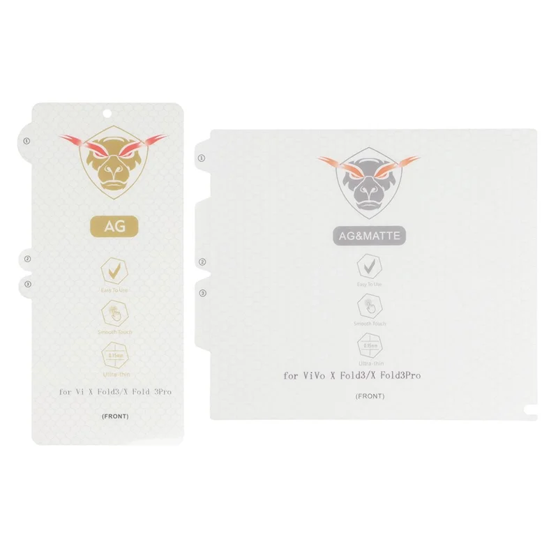 1 Set für vivo X Fold5 5G Displayschutz Innen + Vorne Vollabdeckung Matt Antimikrobiell Weiches TPU-Schutzfolie