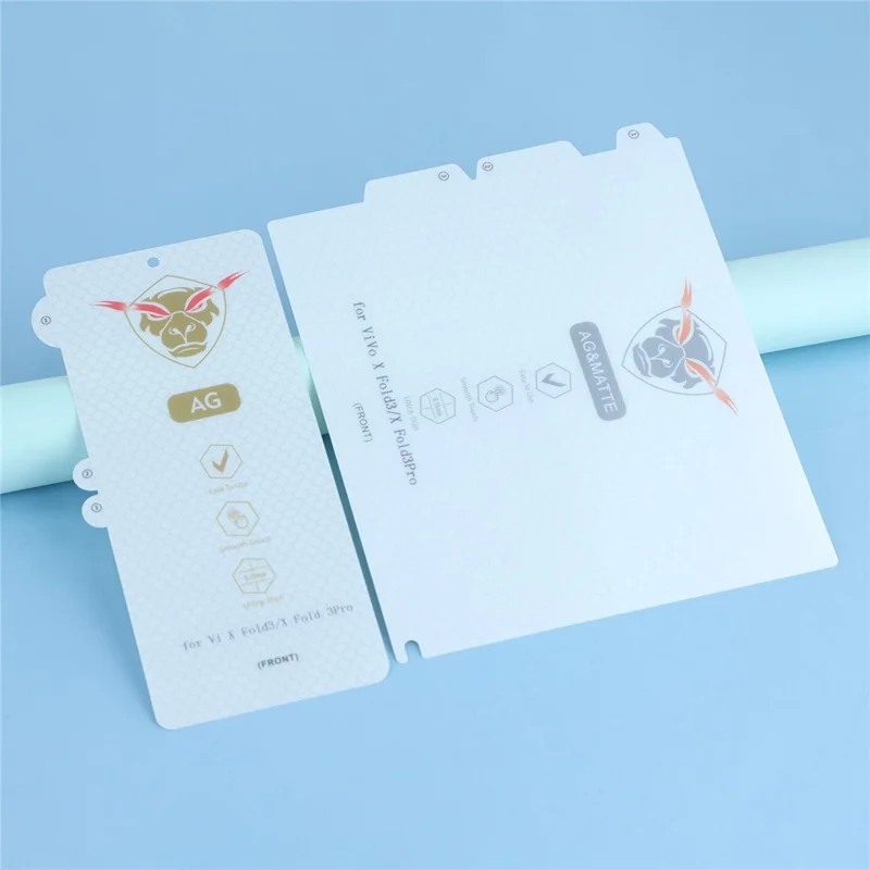 1 Set für vivo X Fold5 5G Displayschutz Innen + Vorne Vollabdeckung Matt Antimikrobiell Weiches TPU-Schutzfolie