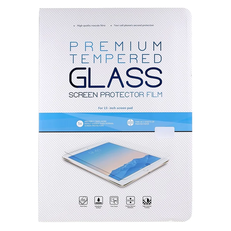 301 x 188mm Clear Screen Protector for 14.6 inch 16:10 Laptops Straight Edge Full Screen Tempered Glass Film