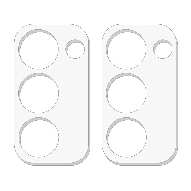 2Pcs For Oppo A5 5G / A5 4G / K13x 5G Camera Lens Protector 3D Arc Edge Anti-Scratch Tempered Glass Lens Film