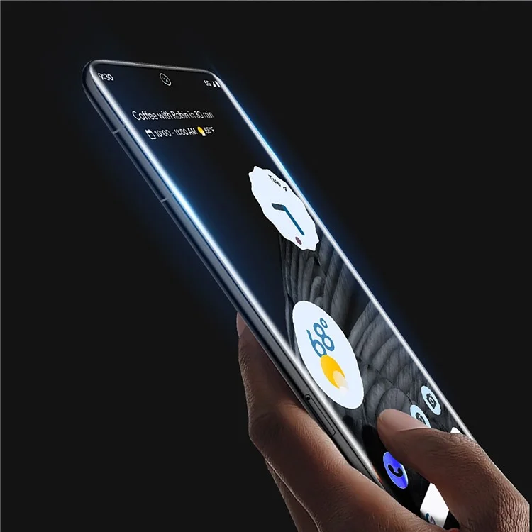 DUX DUCIS Protector de pantalla completa antiexplosión para Google Pixel 7 Pro 5G, película de vidrio antiarañazos de alúmina media de 0,33 mm doblada en caliente 