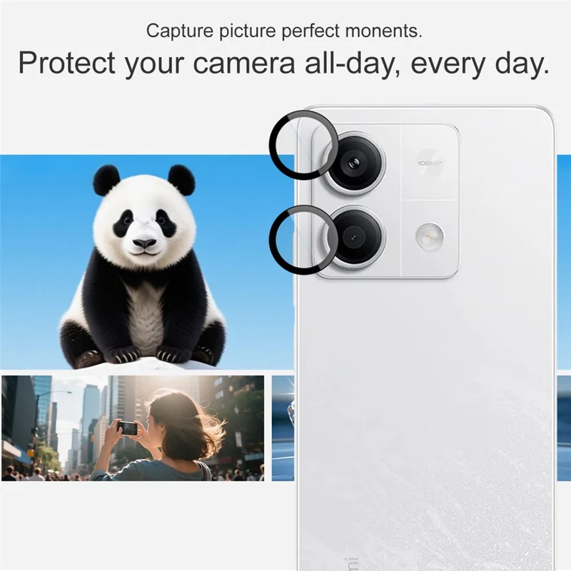 IMAK For Xiaomi Redmi Note 13 5G Tempered Glass Camera Lens Protector with Self Positioning Frame (Scaled Down Version)