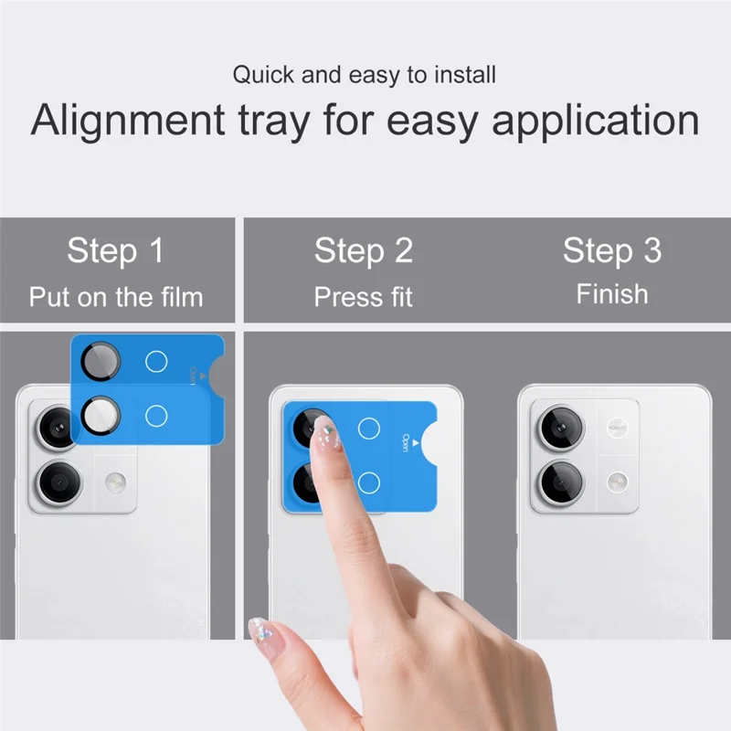 IMAK For Xiaomi Redmi Note 13 5G Tempered Glass Camera Lens Protector with Self Positioning Frame (Scaled Down Version)