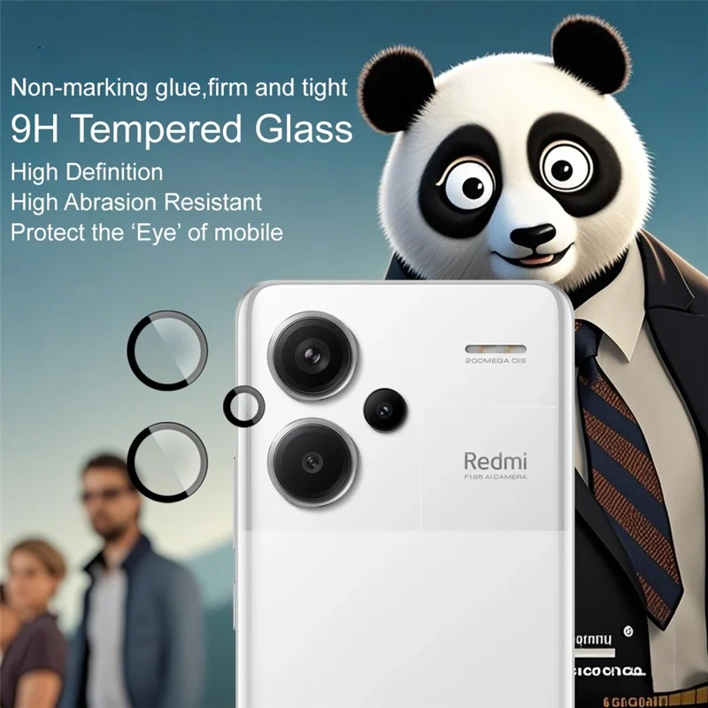Película de Vidro Temperado IMAK para Lente de Câmera do Xiaomi Redmi Note 13 Pro+ 5G com Moldura de Autoposicionamento (Versão Reduzida)