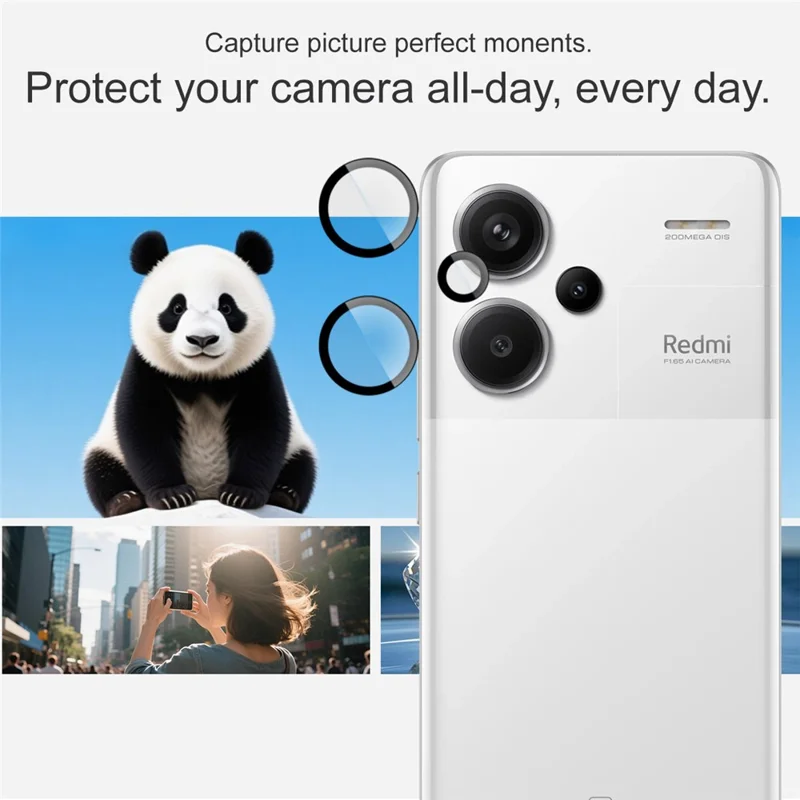 Película de Vidro Temperado IMAK para Lente de Câmera do Xiaomi Redmi Note 13 Pro+ 5G com Moldura de Autoposicionamento (Versão Reduzida)