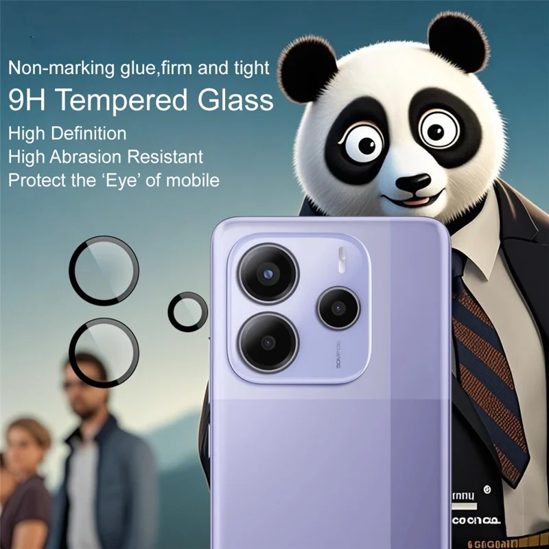 IMAK For Xiaomi Redmi Note 14 5G Tempered Glass Camera Lens Protector with Self Positioning Frame (Scaled Down Version)