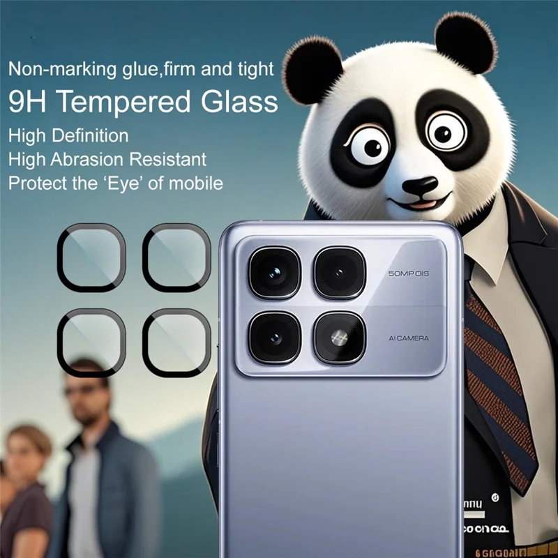IMAK For Xiaomi Redmi K70 Ultra Tempered Glass Camera Lens Protector with Self Positioning Frame (Scaled Down Version)