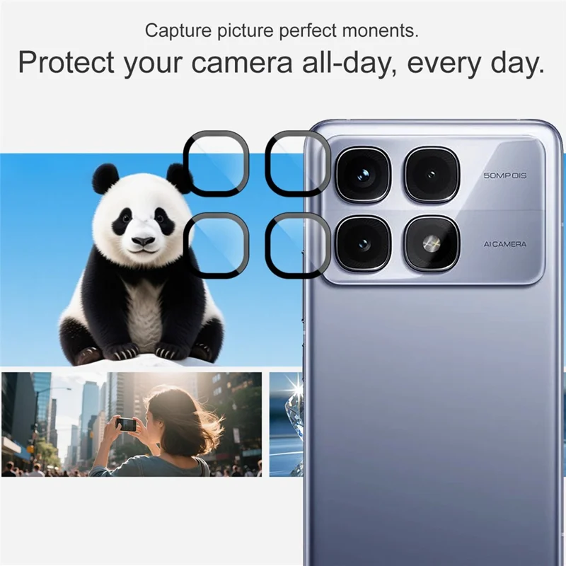 IMAK For Xiaomi Redmi K70 Ultra Tempered Glass Camera Lens Protector with Self Positioning Frame (Scaled Down Version)