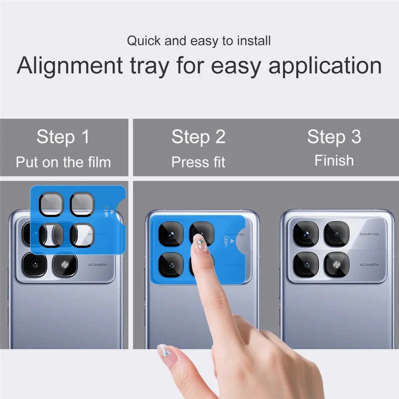 IMAK For Xiaomi Redmi K70 Ultra Tempered Glass Camera Lens Protector with Self Positioning Frame (Scaled Down Version)