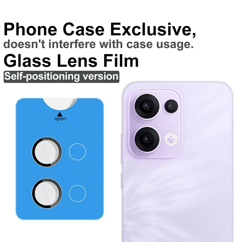 IMAK For Oppo Reno13 5G (Global) Tempered Glass Camera Lens Protector with Self Positioning Frame (Complete Covering)