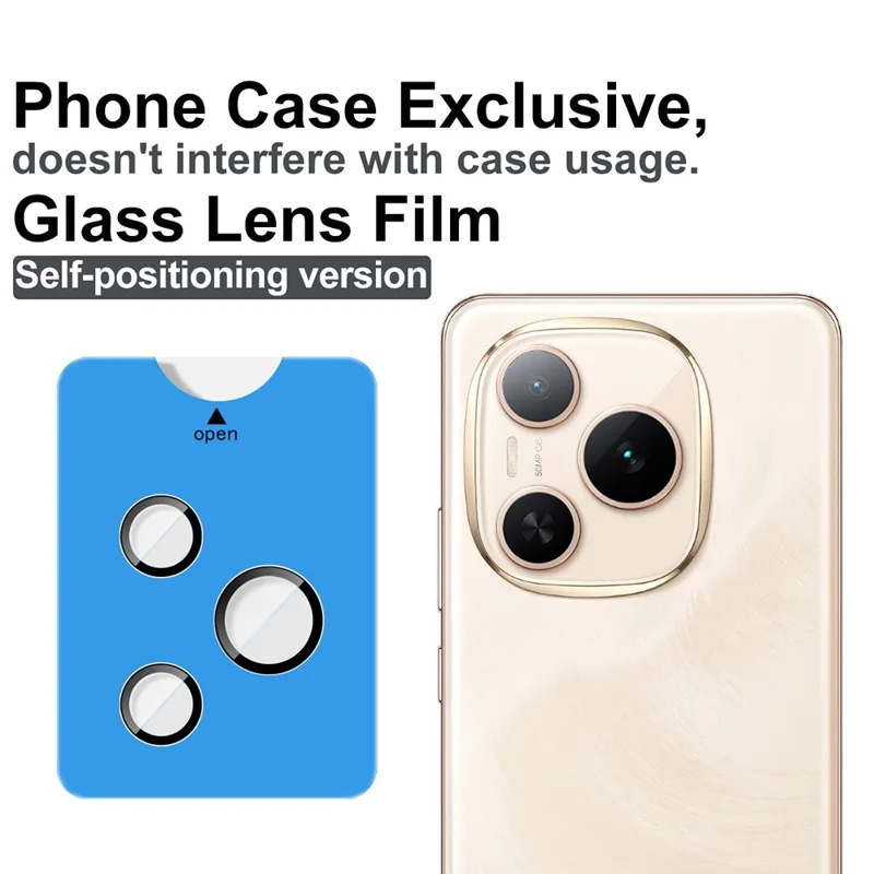 IMAK For Honor Power 5G Tempered Glass Camera Lens Protector with Self Positioning Frame (Scaled Down Version)