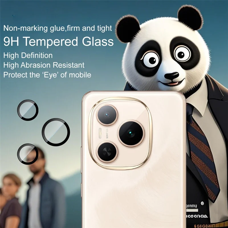 IMAK For Honor Power 5G Tempered Glass Camera Lens Protector with Self Positioning Frame (Scaled Down Version)
