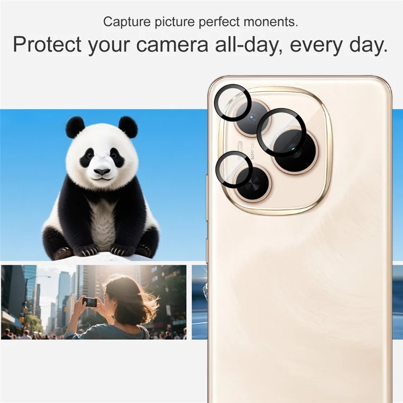 IMAK For Honor Power 5G Tempered Glass Camera Lens Protector with Self Positioning Frame (Scaled Down Version)