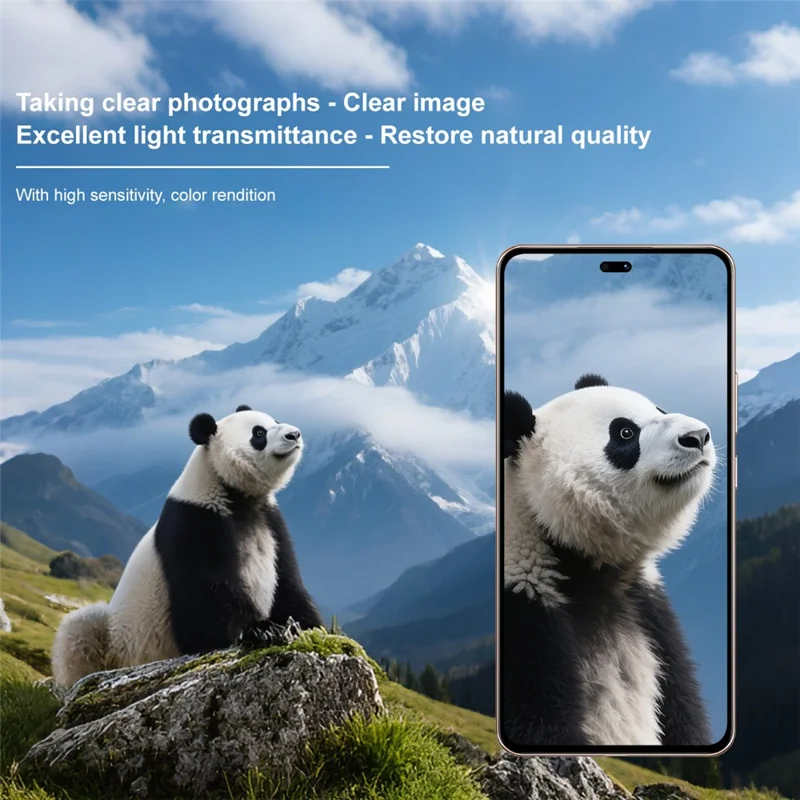 IMAK For Honor Power 5G Tempered Glass Camera Lens Protector with Self Positioning Frame (Scaled Down Version)