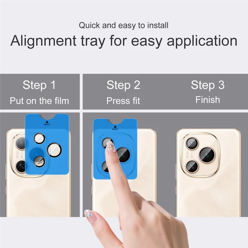 IMAK For Honor Power 5G Tempered Glass Camera Lens Protector with Self Positioning Frame (Scaled Down Version)